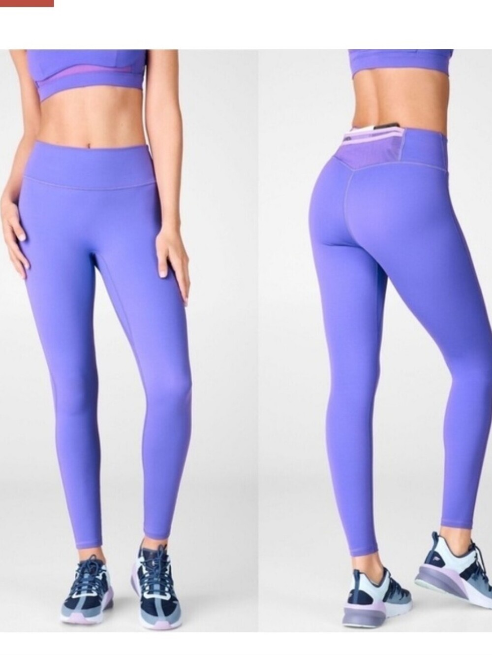 Fabletics Motion 365 High Waist Trinity Active Leggings XXS Blue Purple